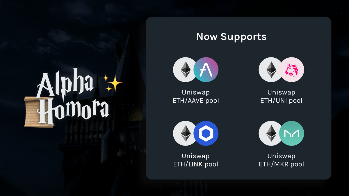 Alpha Homora Adds "Leveraged Liquidity Providing" for AAVE, LINK, MKR, and UNI Pools