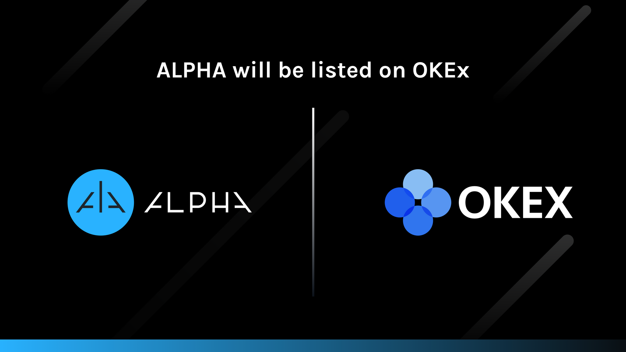 ALPHA token will be listed on OKEx exchange