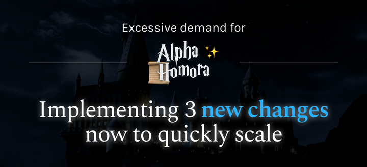 3 important changes to Alpha Homora